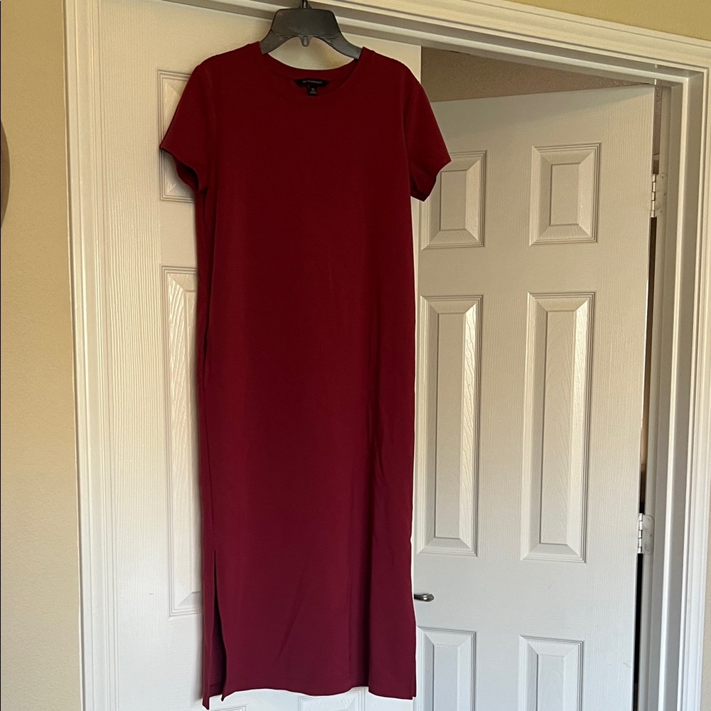 Banana Republic Short-Sleeve Maxi Dress - Wine Red